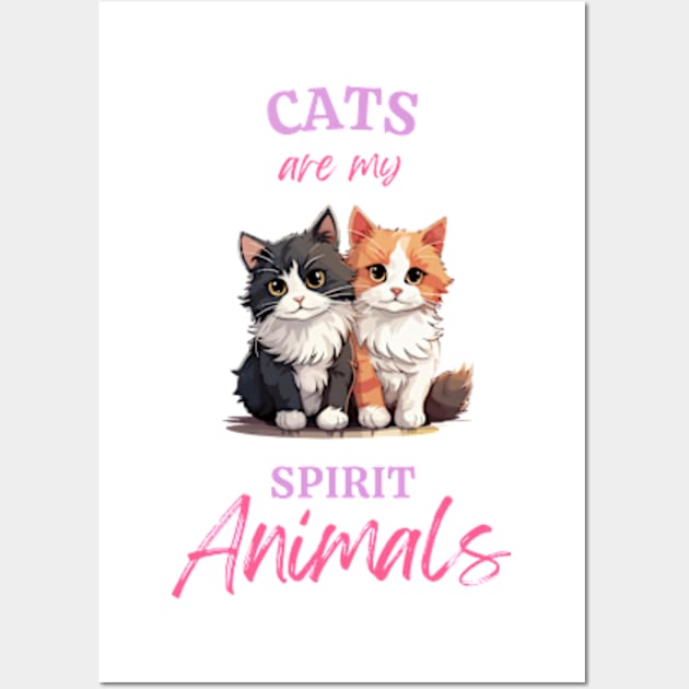 cats are my spirit animal Wall Art by Pawfect Designz